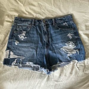 American eagle high waisted stretch denim shorts